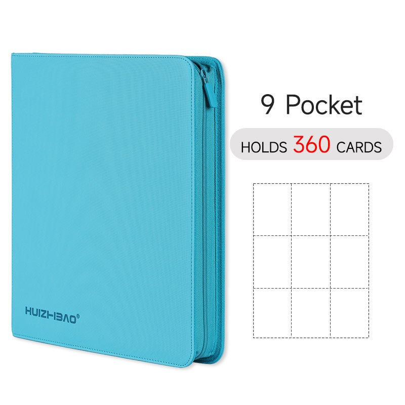 Fichário de Cartões com Zíper, 9/12 Bolsos, Álbum de cards de troca, Página de carregamento lateral durável para mtg tcg para pokemon para yugioh para futebol