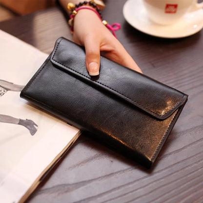 Women Leather Slim Clutch Bag Long Wallet Female Handbag Luxury Genuine Leather Wallets Coin Purses Ladies Card Holder Bolsos
