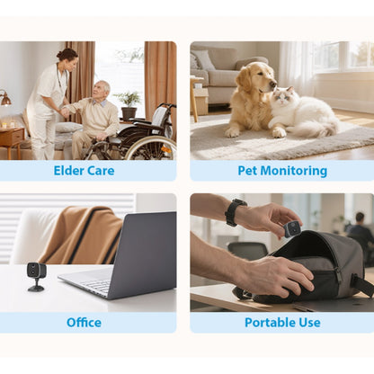 Mini 4G Wireless Security Camera with SIM Card, Battery Powered, Night Vision, Human Detection, Indoor Outdoor Use Mini Cam