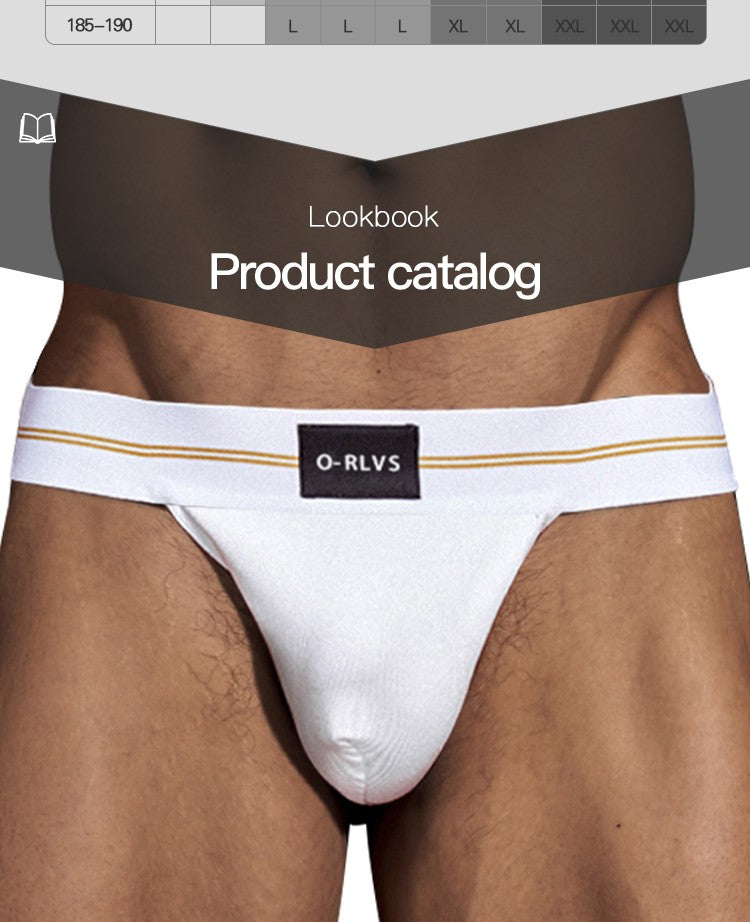 ORLVS Briefs Male Seamless Hip Design Mens Underwaer Super Large Wide 5cm Elastic Band Independent Codpiece Boy Short Pants