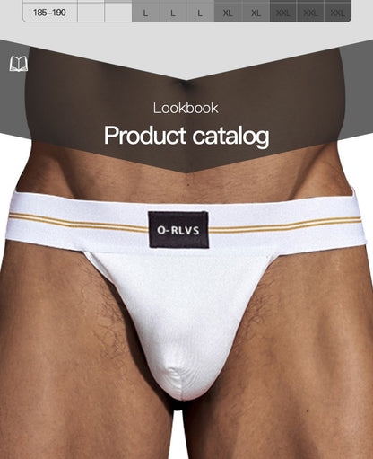 ORLVS Briefs Male Seamless Hip Design Mens Underwaer Super Large Wide 5cm Elastic Band Independent Codpiece Boy Short Pants