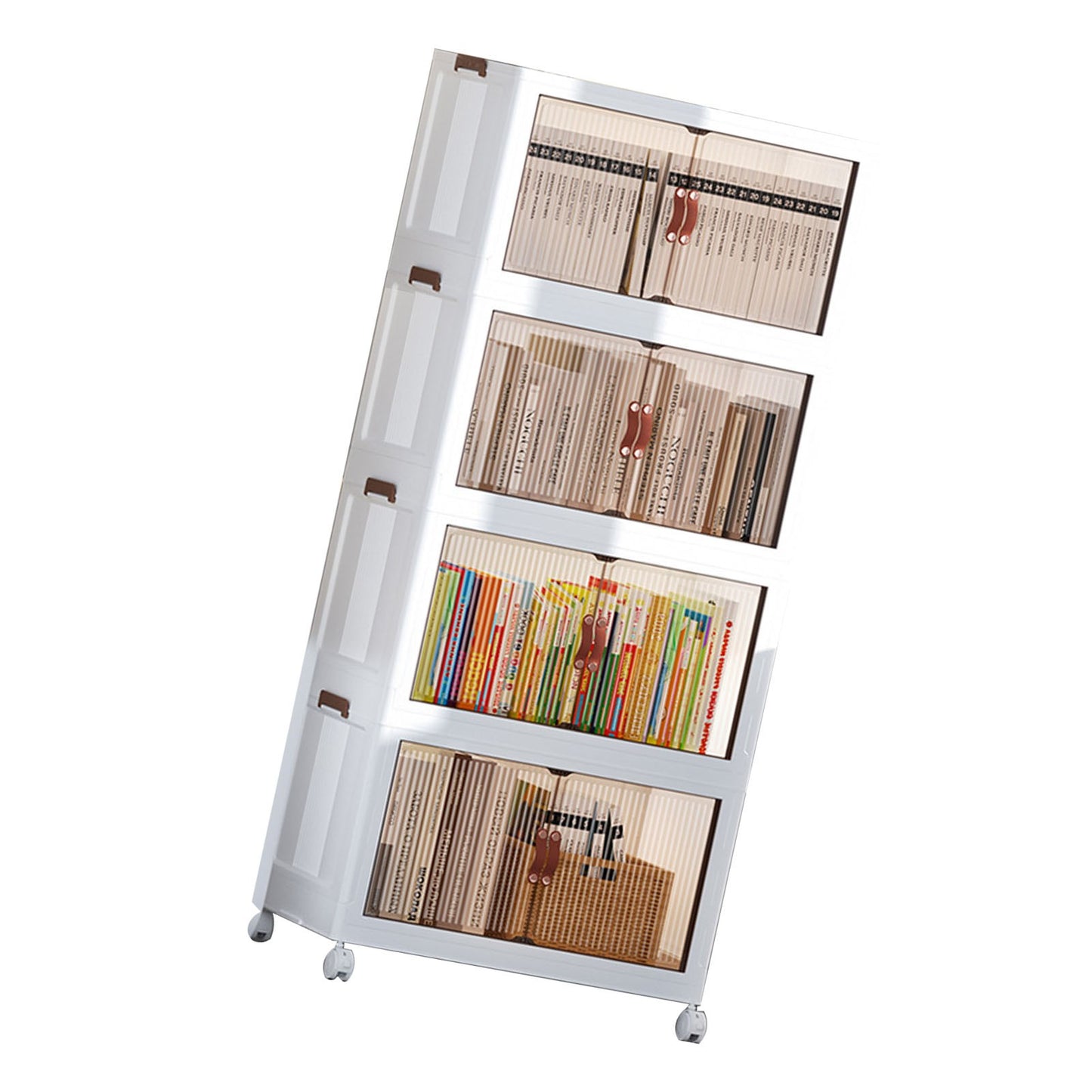 Clearance Deal Folding Children Snack Storage Cabinet Space Saving Organizer Multifunctional Plastic Living Room Baby Wardrobe