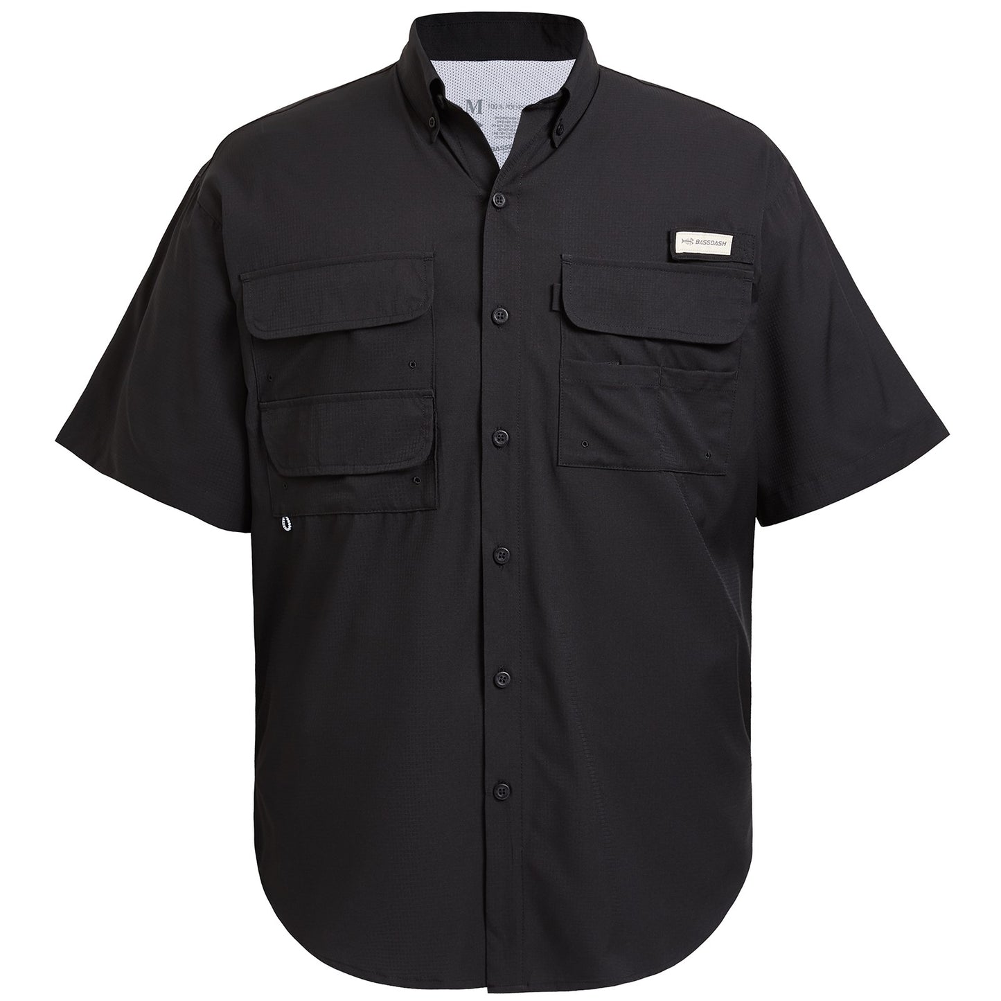 Camisa Social Masculina Pesca Bassdash UPF 50 Botão Manga Curta Tecido Exterior
