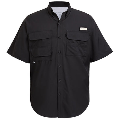 Camisa Social Masculina Pesca Bassdash UPF 50 Botão Manga Curta Tecido Exterior