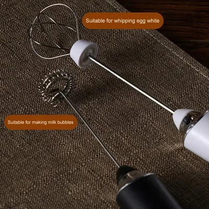 Batedor de ovos elétrico, máquina de café, espumador de bebidas portátil recarregável, batedeira de geleia e creme portátil de 3 velocidades, liquidificador de cozinha