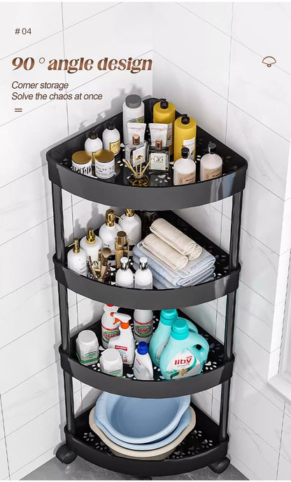 Carrinho de Armazenamento para Banheiro com Rodas, Rack de Armazenamento para Cozinha, Sala de Estar, Alta Capacidade de Carga, Acessórios para Casa