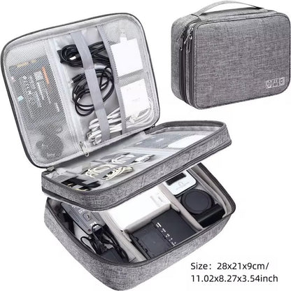 Travel Cable Storage Bag Portable WaterProof Digital Electronic Organizer USB Data Line Charger Plug Storage Bag Cable Organizer