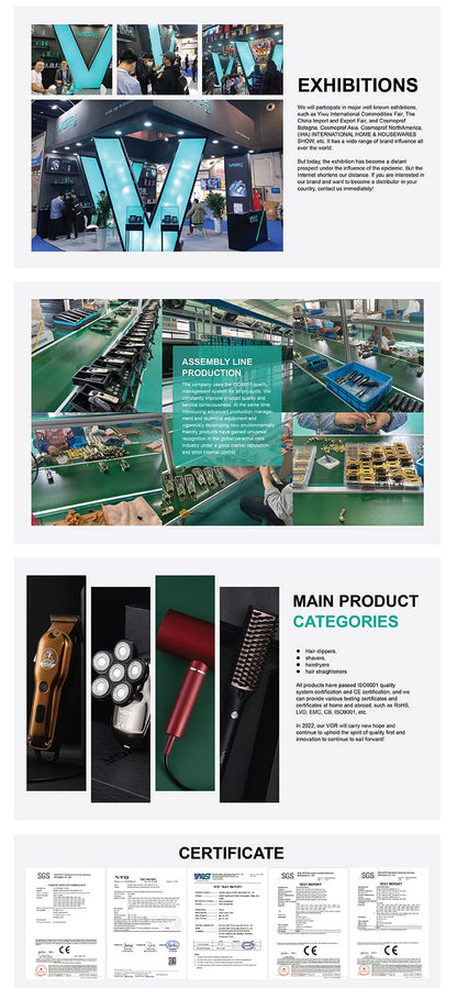 VGR Convenient Home Shaver Stainless Steel Double Blade Men's Shaver Intelligent Digital Display Washable Mini Shaver V-341