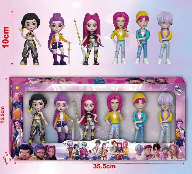 NEW 2026 Hot Kpop Devil Hunter Rumi Zoe Mira Anime Polyvinyl Chloride Character Collection Desktop Trinkets Childrens Gift