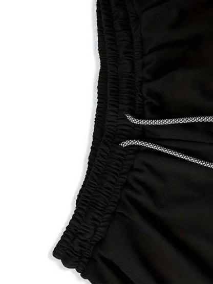 Men Compression Gym Shorts Everlast Printed Sports Pants Double Layered Quick Drying Basketball Beach Muscle Fitness PocketTowel