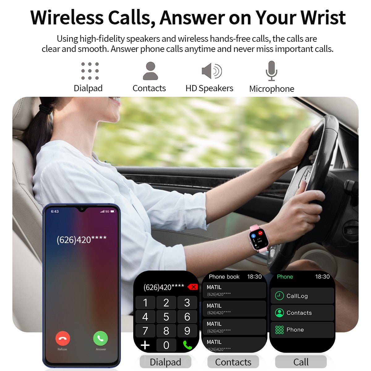 New Smartwatch BT Call Health&Sleep Monitoring 1.83''HD Screen Kids Smart Watch Waterproof Fashoin Sports Bracelet For Women Men