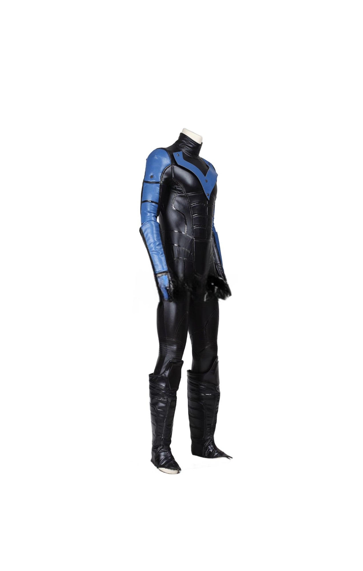 Game Bat Arkham City Clothes Cosplay Costume Dick Grayson Role-playing Bodysuit Halloween Carnival Outfit  With Shoe Covers