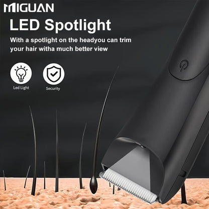 Men's body trimmer, electric shaver, electric inguinal and hair trimmer, ceramic blade male hygiene shaver trimmer