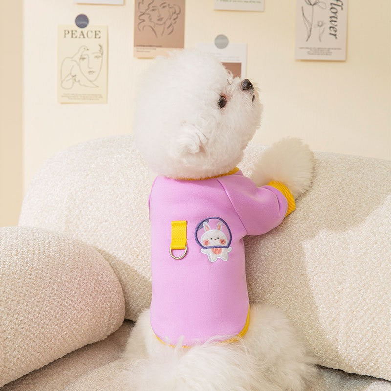 Roupas de inverno para cachorro, Moletom com capuz fofo de desenho animado, quente, para Chihuahua, Bulldog Francês, Roupa para filhotes, Casaco, Fantasia para cães de estimação