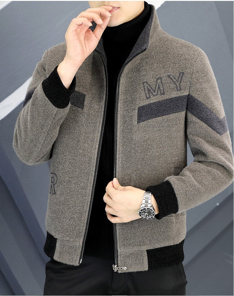 Autumn/Winter Men's Wool Blends Jacket Short Korean Short Casual Business Woolen Coat Thick Warm Social Streetwear Overcoat