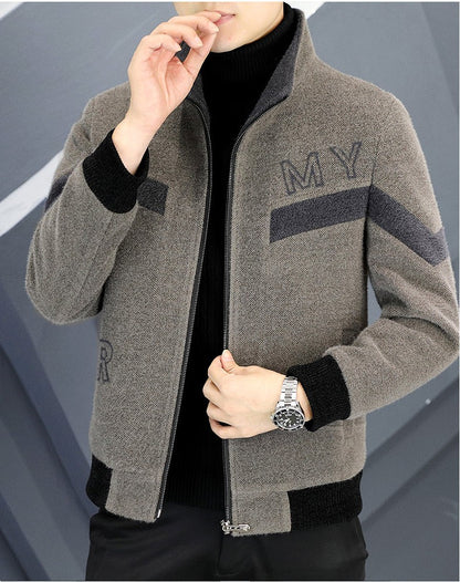 Autumn/Winter Men's Wool Blends Jacket Short Korean Short Casual Business Woolen Coat Thick Warm Social Streetwear Overcoat