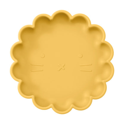 1PC Silicone Baby Dishes Cartoon Lion Shape Baby Plate BPA Free Baby Tableware Feeding Training Baby Stuff Non-Slip Lunch Box