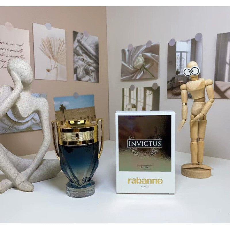 100ML 3.4FL.OZ  Men's Perfume Woody Aquatic Notes Fresh Ocean Fragrance Spray Parfum Warrior Trophy Perfume  Long-lasting Male