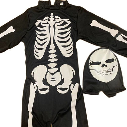 Boy Scary Zombie Cosplay Costumes Skeleton Skull Costume Suit Halloween Costume girl Carnival Party Dress Up Jumpsuits And Mask