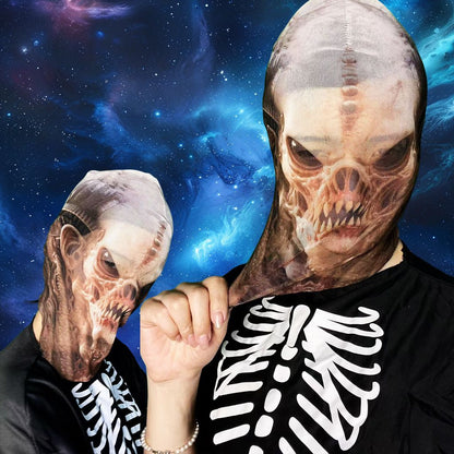 3D Digital Print Mask Creative Horror Cosplay Headscarf Halloween Party Hip Hop Headwear