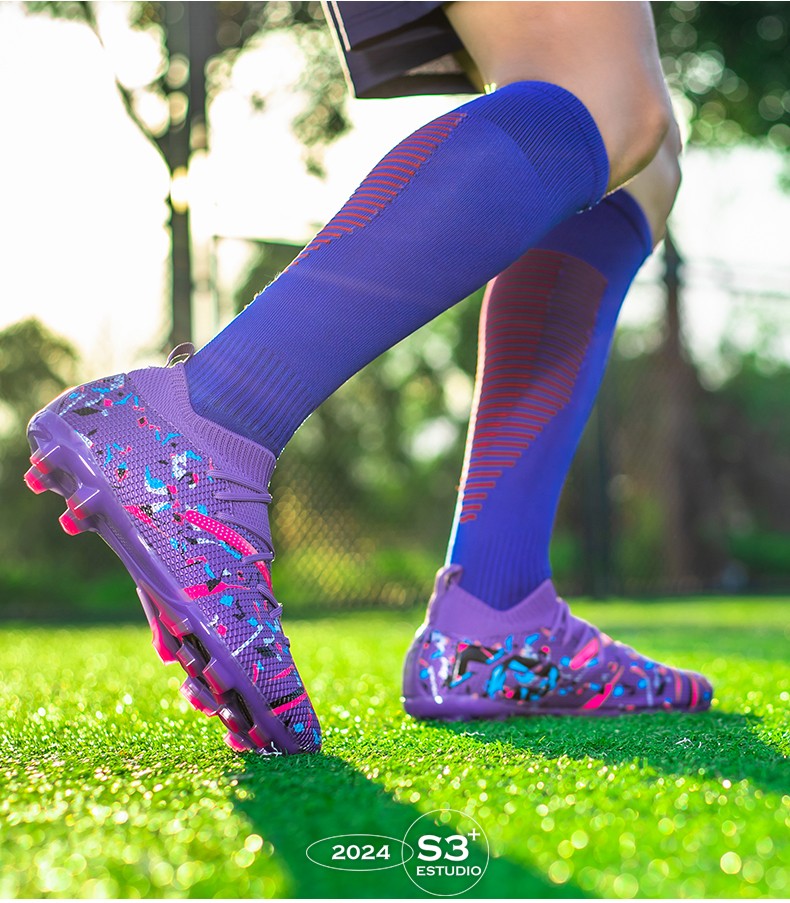 Mens Football Field Boots Ultralight Turf Indoor Society Training Soccer Shoes Cleats for Kids Sneakers TF/FG Football Shoes