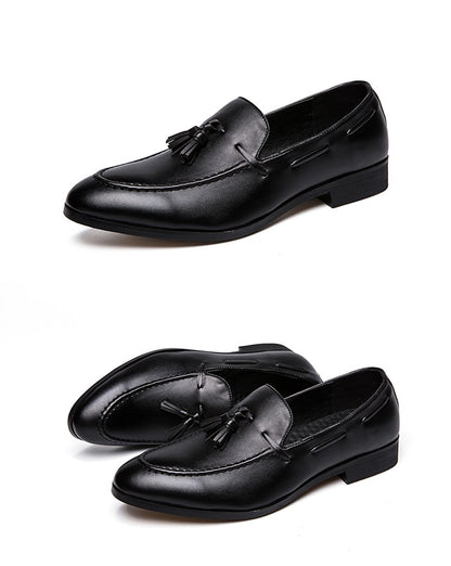 Social Shoe Male High Quality Formal Leather Shoes Men Casual Tassels Business Loafers For Man Dress Shoes Comfortable