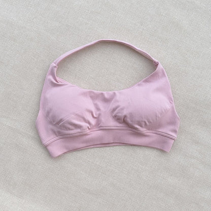 DF halter Neck Woman Sports Crop Bra  Comfortable gym bra Running Bra workout Sportswear