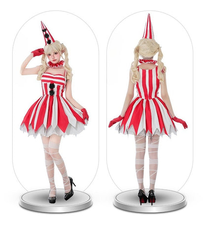 Halloween Cosplay Dress Red Horror Circus Soul Return Doll Costume Gothic Spooky Ladies Fancy Outfit for Party Role Play Dress