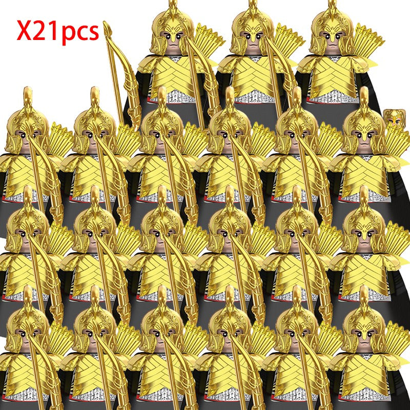 Lord of the Rings Elfos Orcs Exército Anões Rohan Mini Bonecos de Ação Blocos de Montar Brinquedos para Crianças Presente de Aniversário