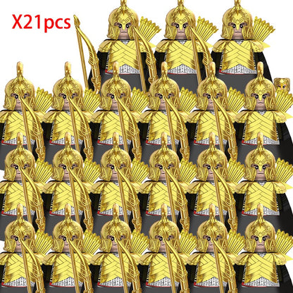 Lord of the Rings Elfos Orcs Exército Anões Rohan Mini Bonecos de Ação Blocos de Montar Brinquedos para Crianças Presente de Aniversário