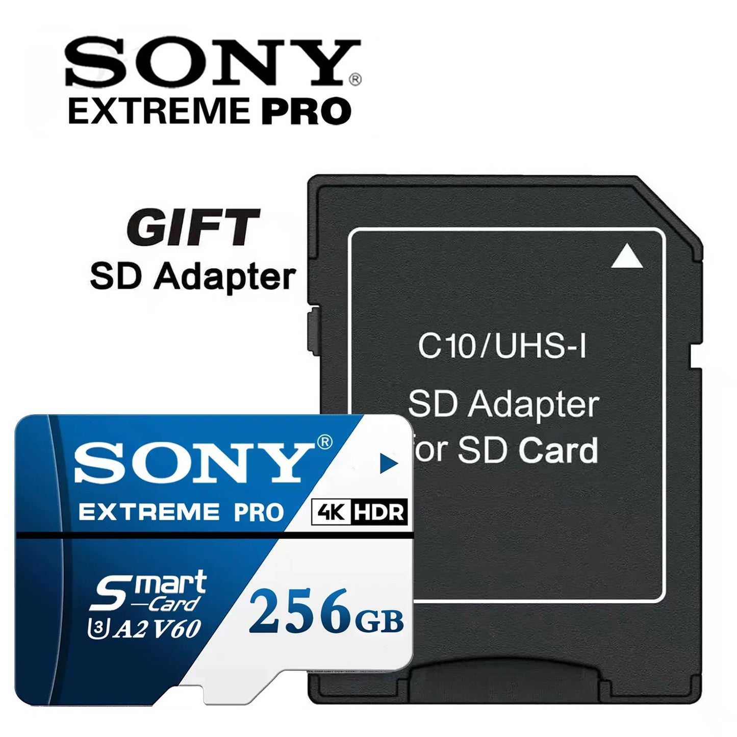 Cartão de Memória Sony SD de Alta Velocidade Micro SD Card 1024GB 512GB 256GB 128GB 64GB A2 V60 U3 Cartão de Memória TF para Celular Câmera PC