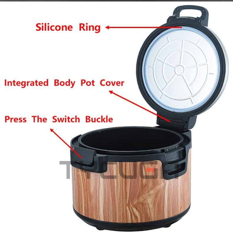Panela Elétrica de Aquecimento de Arroz Panela de Capacidade Grande Recipiente de Alimentos com Isolamento Térmico Forro Interno Antiaderente Eletrodomésticos de Cozinha 19L/32L
