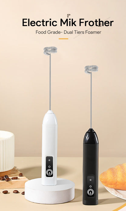 Batedor de Ovos Elétrico Portátil Recarregável USB Espumador de Leite 3 Velocidades Mixer para Café Bebidas Culinária