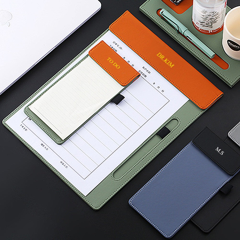 Business Office Luxury Document Bag PU Leather Custom Name Large Capacity A4 Paper File Bag Fashion Engrave Logo Storage Bags