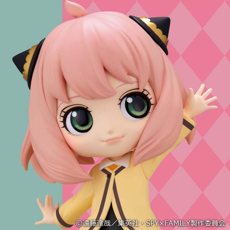 Bandai Original Q Posket Spy X Family Anya Forger Yor Forger Yuri Briar Bonecos de Ação Colecionáveis de Anime Modelo Toy Loid Forger