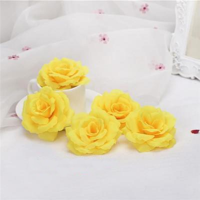 10pcs 8cm Black Artificial Rose Silk Flower Heads Decorative Flowers for Wedding Home Birthday Party New Year Banquet Decoration