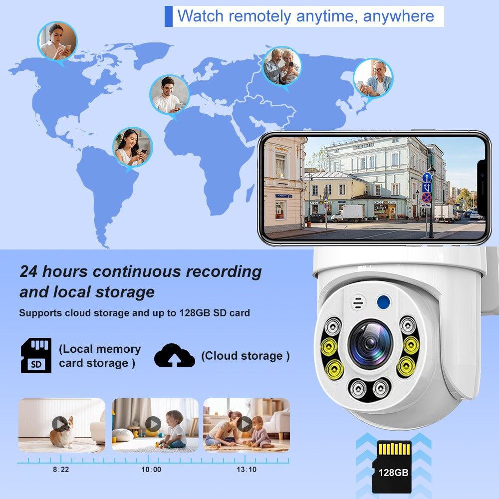 5MP HD 2.4G/5G Wifi IP Camera PTZ Outdoor waterproof Home Security protection Full Color Night Vision Surveillance Tuya Cam