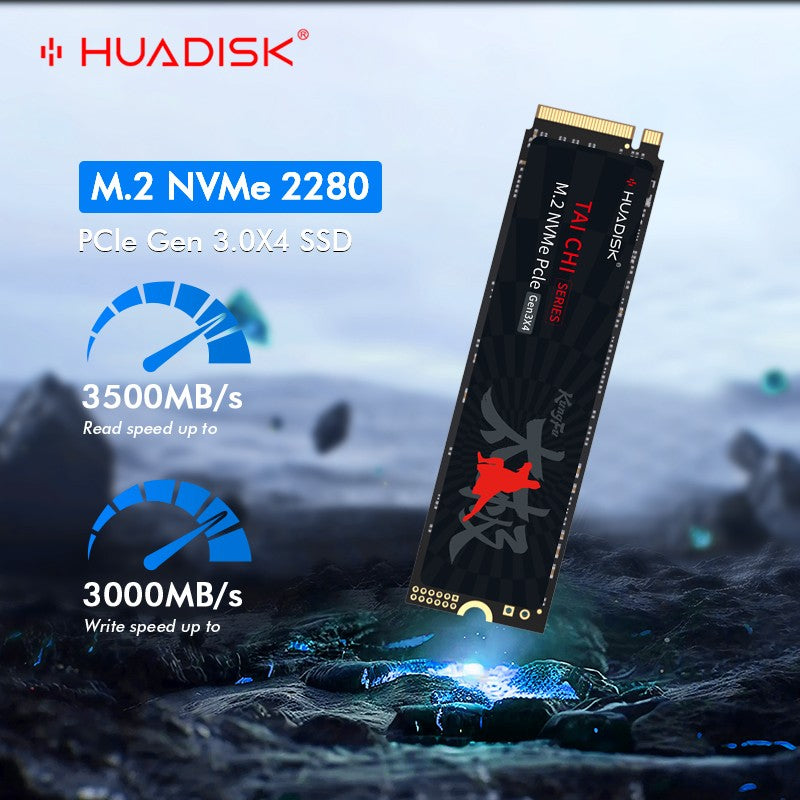 SSD NVMe M2 HUADISK 256GB 512GB 1TB 2TB Disco Rígido Interno M.2 PCIe 3.0 2280 Com Cache para Desktop Laptop X79 X99