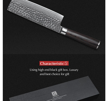 XINZUO 1-5 PCS Kitchen Knives Set VG10 Damascus Stainless Steel Sharp Chef Santoku Nakiri Slicing Paring Knife Pakkawood Handle