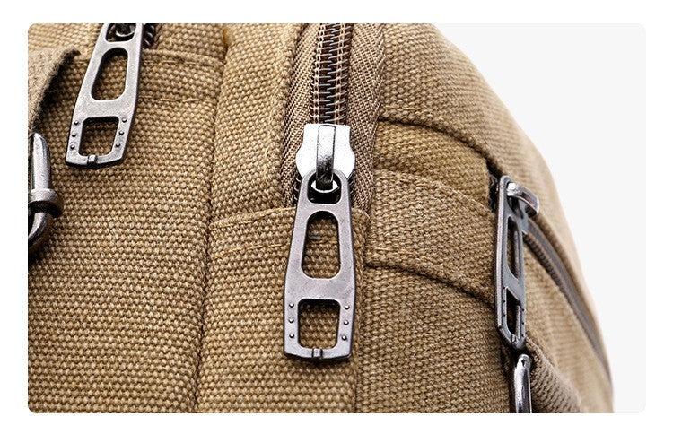 Canvas Shoulder Bag Men's New Korean Style Canvas Messenger Bag Outdoor Leisure Travel Portable Shoulder Bag Purse Handbag