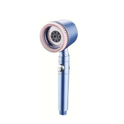 Chuveiro Booster 5 Modos com Escova Massageadora de Alta Pressão para Economia de Água Portátil Filtro de Banheiro com Mangueira e Suporte