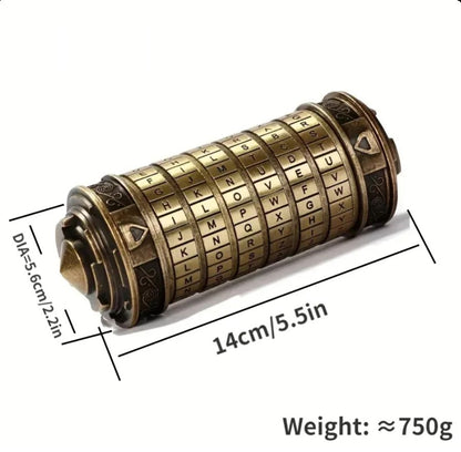 BRONZE Leonardo Da Vinci Code Toys Metal Cryptex Locks for Wedding Gifts Valentine's Day Gifts