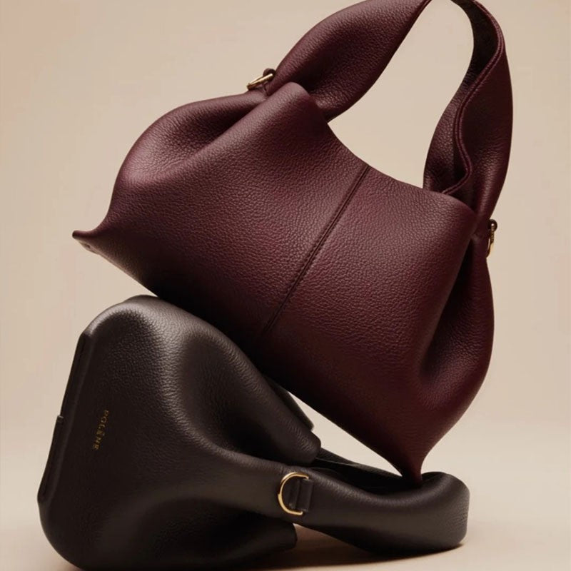 Genuine Leather Cloud Crossbody Bag for Women, Light Luxury French European Retro Vintage Tassel Shoulder Bag, Handbag Purse