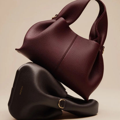 Genuine Leather Cloud Crossbody Bag for Women, Light Luxury French European Retro Vintage Tassel Shoulder Bag, Handbag Purse