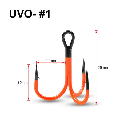 Spinpoler 1/0 2/0 3/0 Anzol UV 2X Forte Ponta Revestida Triplo Garateia Isca Artificial Pesca em Águas Profundas Robalo Lúcio Perca Equipamento