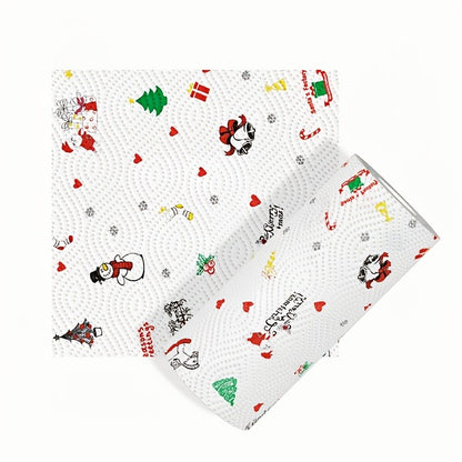 Papel Toalha de Cozinha Natalino Grosso 3 Camadas Descartável Rolo de Limpeza Forte Absorvente Úmido e Seco para Uso Doméstico