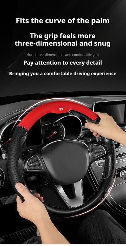 ABS Leather Car Steering Wheel Cover For Citroen C1 C2 C3 C4 C5 C6 C4L Berlingo Picasso Aircross Sega Ely See Auto Accessories