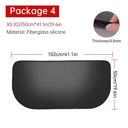 Fireproof Hearth Rug Flame Resistant Fireplace Rug Mat Half Round Floor Protective Rug Fiberglass Fireproof Wooden Stove Mat