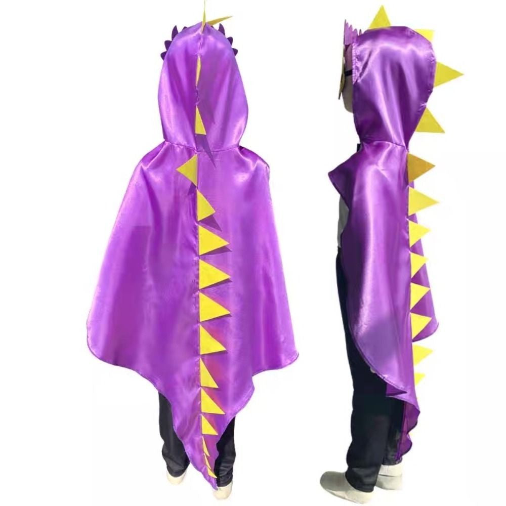 Boys Girls Dinosaur Cape Dragon Hooded Cloak for Kids Halloween Costume Christmas Fancy Mask Cosplay Costumes