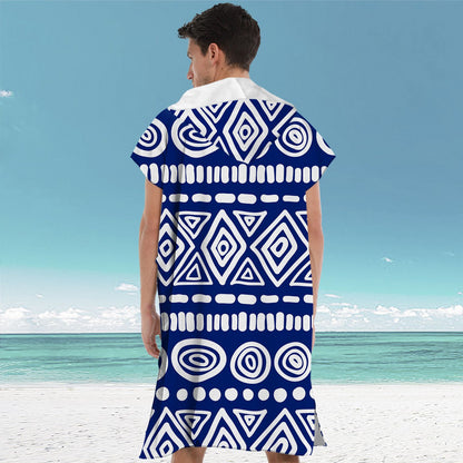 Beach bathrobe Cape surf poncho adult men hooded  Quick drying bath towel for outdoor sandbeach from China